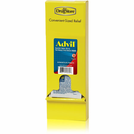 Advil Pain Reliever/Fever Reducer Single-Dose Refills - For Fever, Headache, Toothache, Backache - 2/Packet - 30 / Box