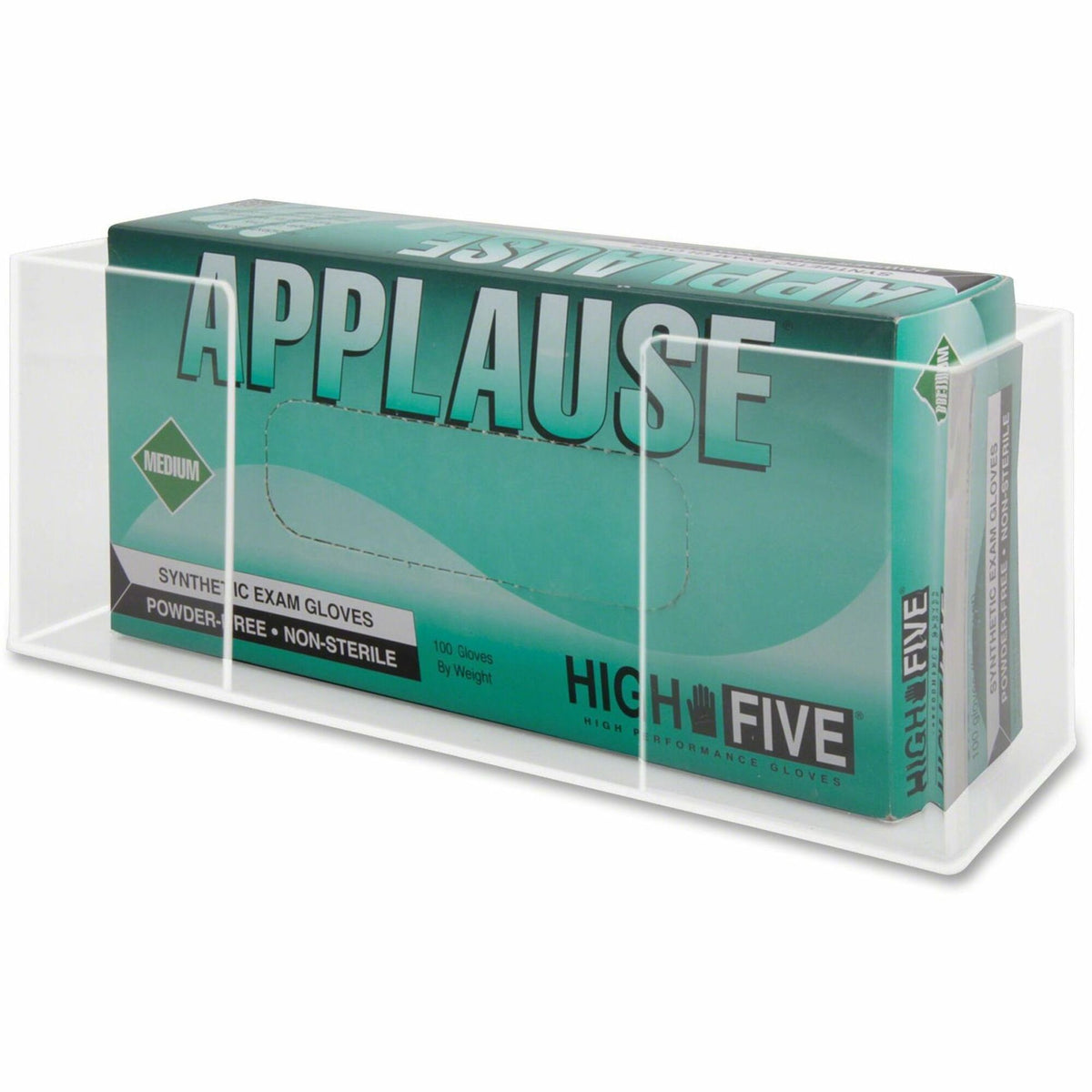 Kantek Single Glove Box Dispenser - 5.3" Height x 10.3" Width x 3.8" Depth - Acrylic - Clear - 1 Each