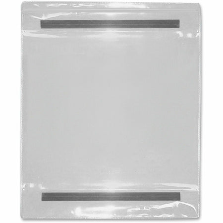 Tatco Vinyl File Pocket - 9" x 12" - Vinyl - Clear - Magnetic Backing - 25 / Box