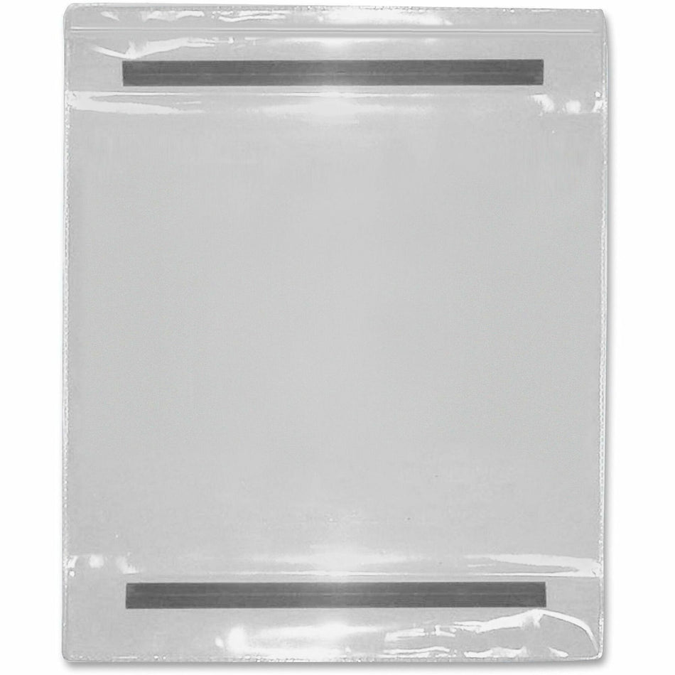 Tatco Vinyl File Pocket - 9" x 12" - Vinyl - Clear - Magnetic Backing - 25 / Box
