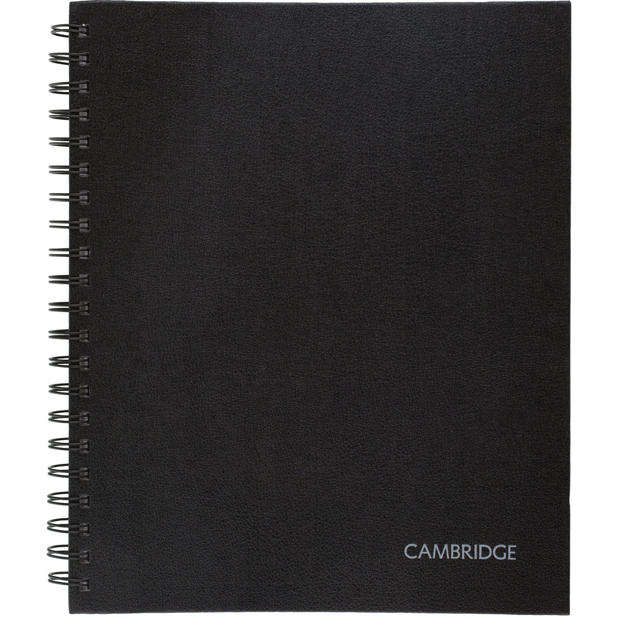 Mead Hardbound Business Notebook - Letter - 96 Sheets - Wire Bound - 0.28" Ruled - 20 lb Basis Weight - Letter - 8 1/2" x 11" Sheet Size - White Paper - Black Linen Cover - Pocket, Tab, Bond Paper, Perforated, Bleed-free - 1 Each