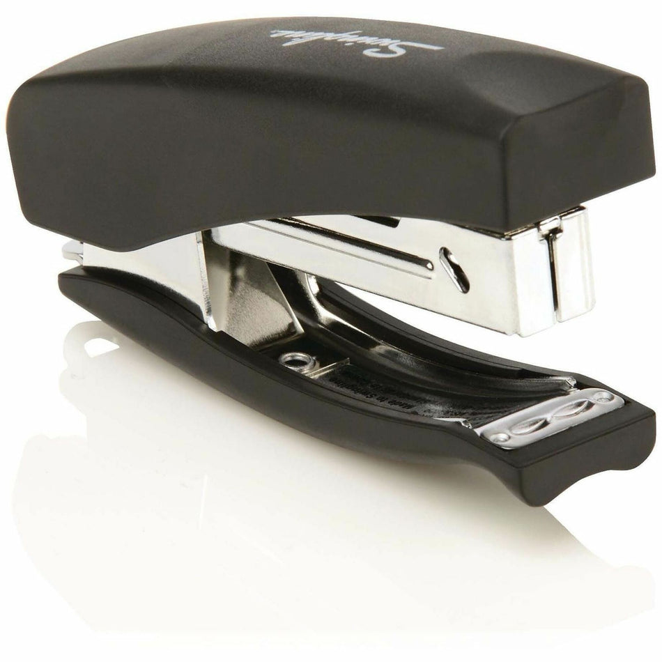 Swingline Soft Grip Hand Stapler - Staples Upto 20 Sheet of 20lb Paper - Holds Upto 105 Staple - Half Strip - Staple Size: 0.25" - Black - Metal - 1 Each