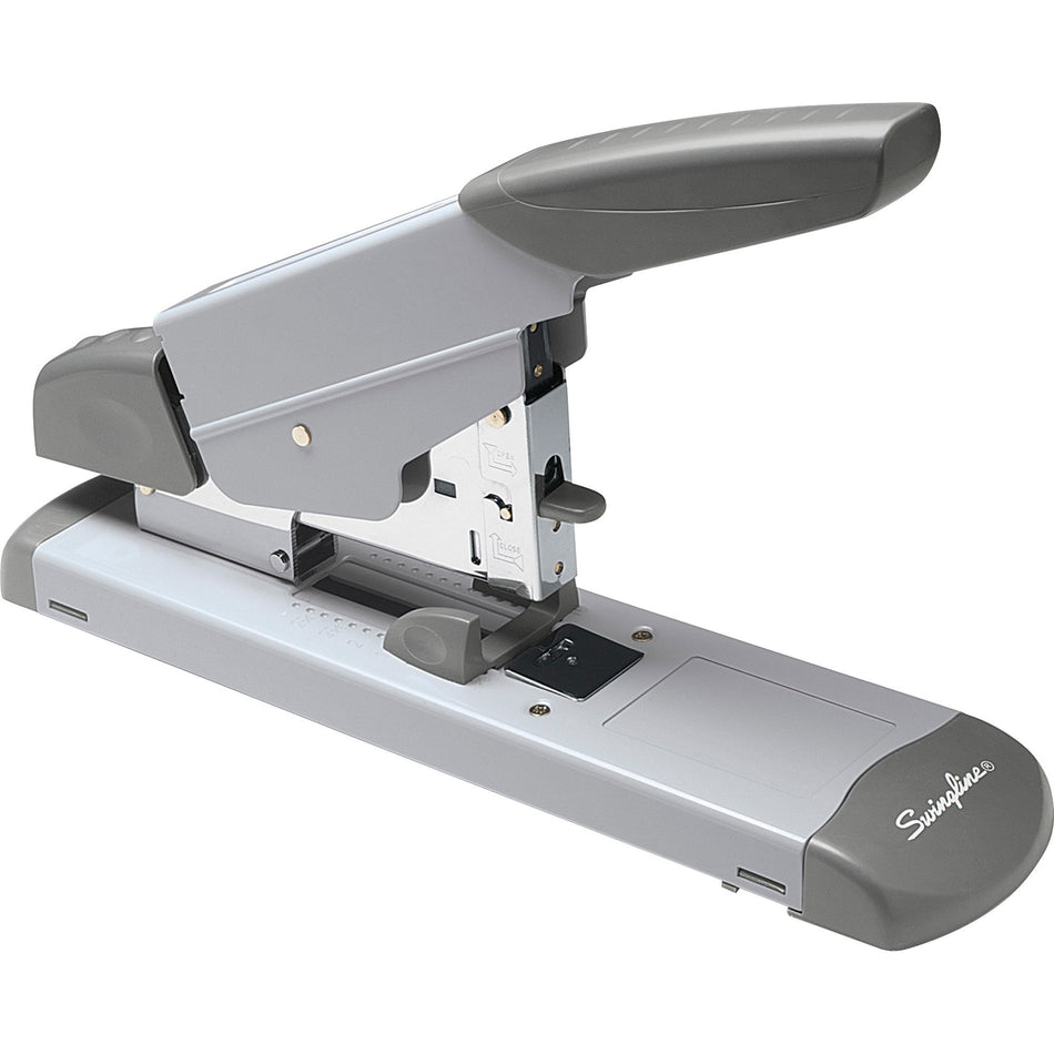 Swingline Heavy-Duty Stapler - Staples Upto 160 Sheet of 20lb Paper - Holds Upto 210 Staple - Full Strip - 2.63" Throat Depth - Platinum - Metal - 1 Each