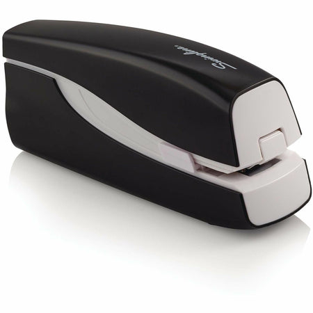 Swingline Portable Electric Stapler - Staples Upto 20 Sheet of 20lb Paper - Holds Upto 210 Staple - Full Strip - Staple Size: 0.25" - 6 x AA - Black - Plastic - 1 Each