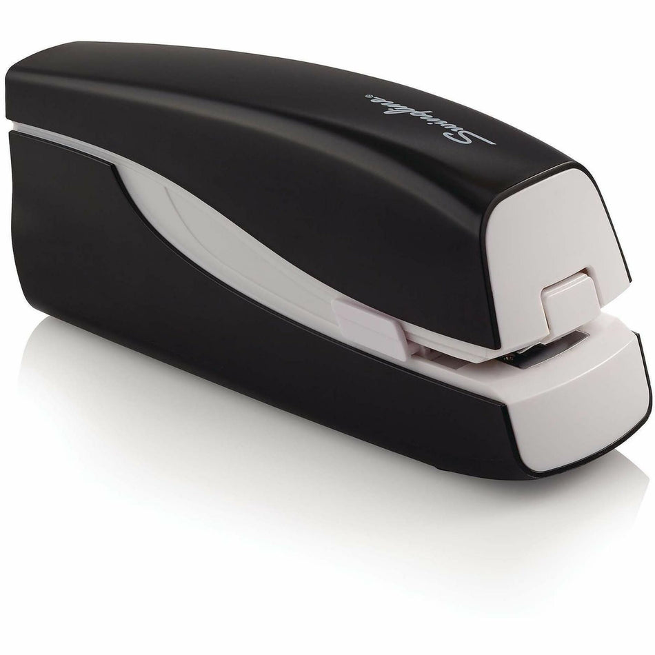 Swingline Portable Electric Stapler - Staples Upto 20 Sheet of 20lb Paper - Holds Upto 210 Staple - Full Strip - Staple Size: 0.25" - 6 x AA - Black - Plastic - 1 Each