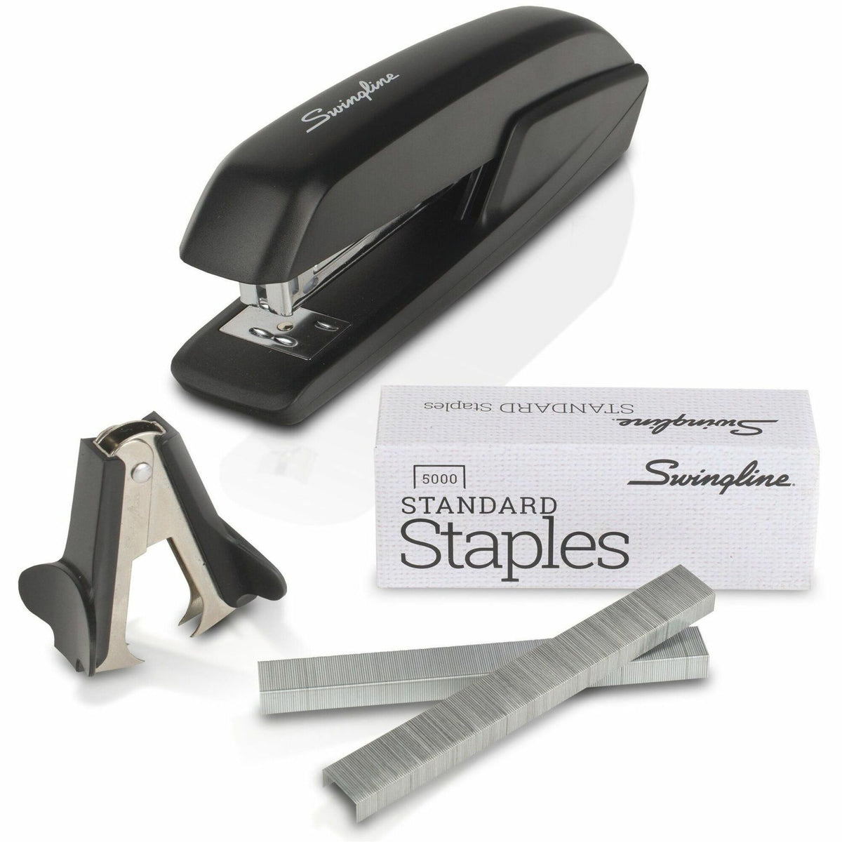 Swingline Standard Stapler Value Pack - Staples Upto 15 Sheet of 20lb Paper - Holds Upto 210 Staple - Full Strip - Staple Size: 0.25" - Black - Plastic - 1 Each