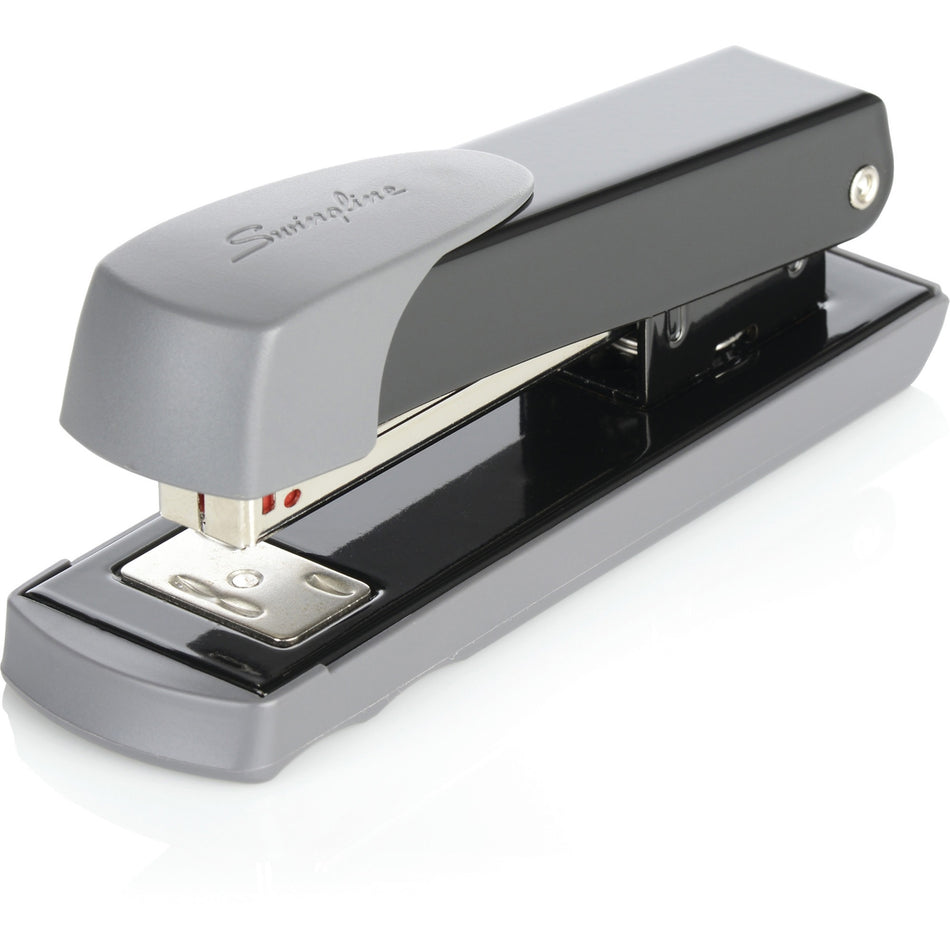 Swingline Compact Commercial Stapler - Staples Upto 20 Sheet of 20lb Paper - Holds Upto 210 Staple - Half Strip - Staple Size: 0.25" - Top Loading - Black - Metal - 1 Each
