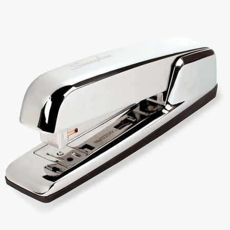 Swingline 747 Polished Chrome Stapler - Staples Upto 25 Sheet of 20lb Paper - Holds Upto 210 Staple - Full Strip - Staple Size: 0.25" - Silver Chrome - Metal, Die-cast - 1 Each
