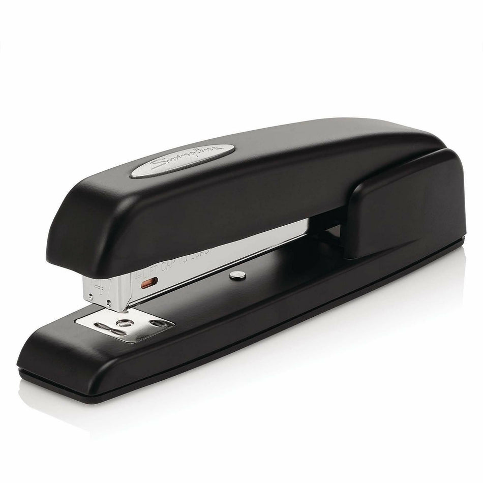 Swingline 747 Business Stapler - Staples Upto 25 Sheet of 20lb Paper - Holds Upto 210 Staple - Full Strip - Staple Size: 0.25" - 3.62" Throat Depth - Black - Metal, Die-cast - 1 Each