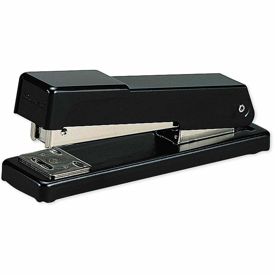 Swingline Compact Desk Stapler - Staples Upto 20 Sheet of 20lb Paper - Holds Upto 105 Staple - Half Strip - Staple Size: 0.25" - Black - Metal, Rubber - 1 Each