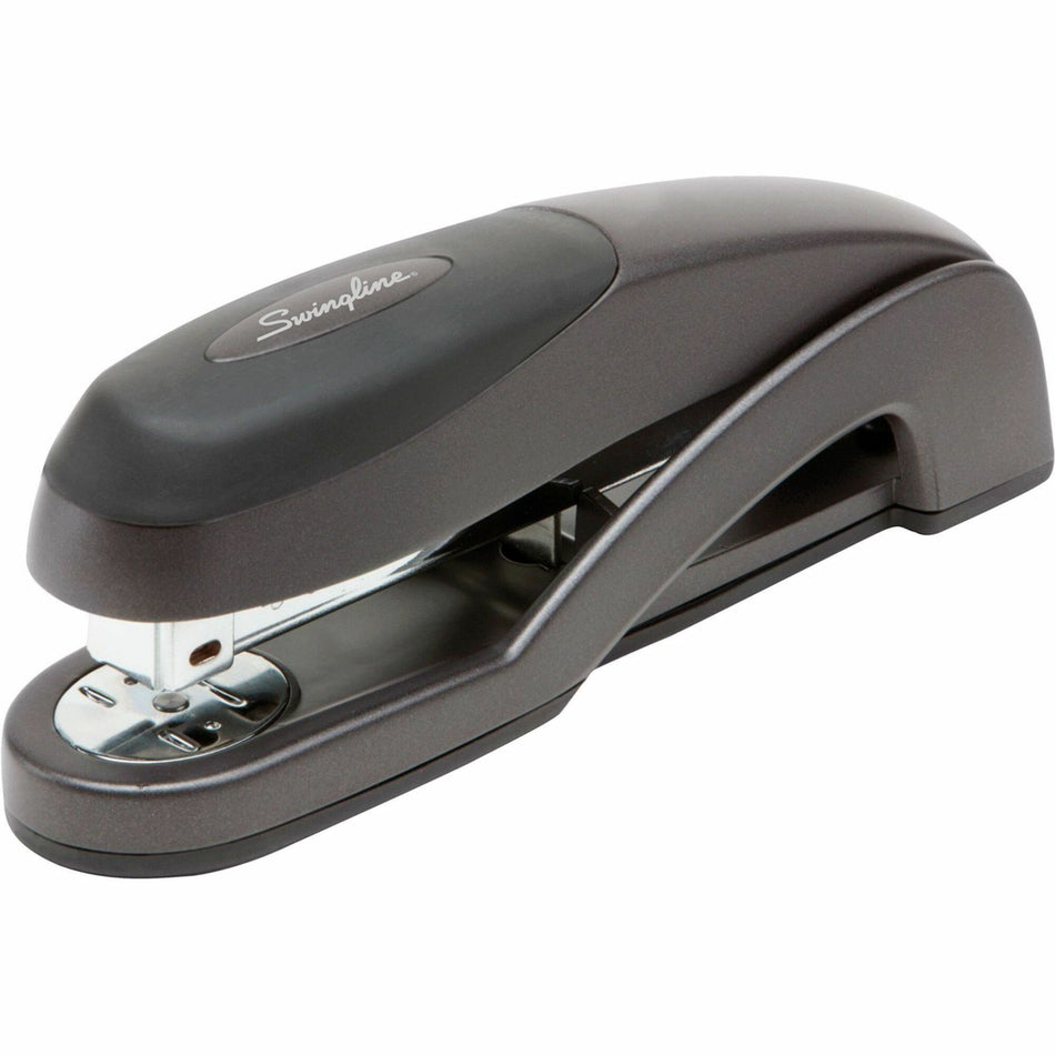 Swingline Optima Desk Stapler - Staples Upto 25 Sheet of 20lb Paper - Holds Upto 210 Staple - Full Strip - Staple Size: 0.25" - Graphite Black - Metal - 1 Each