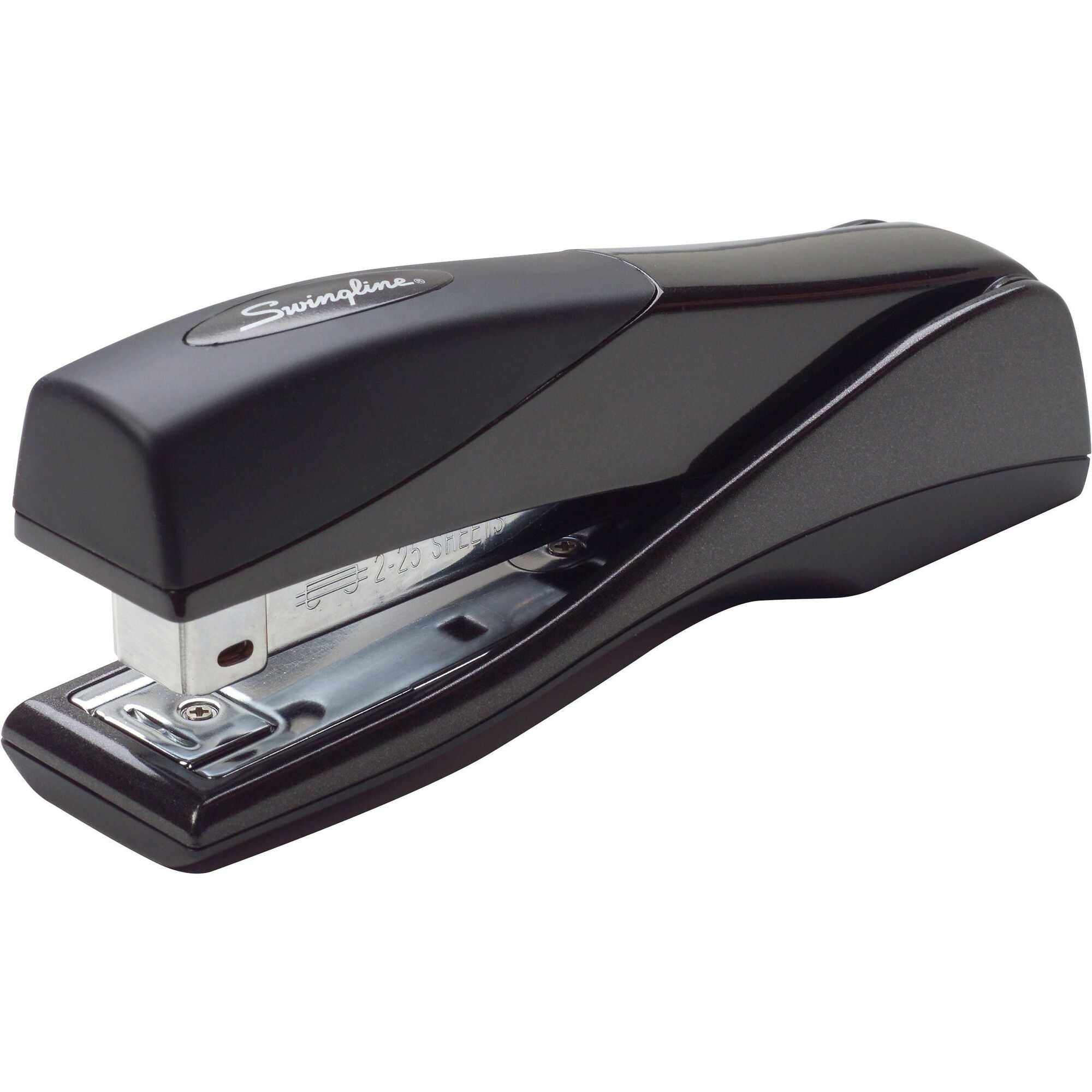 Swingline Optima Grip Stapler - Staples Upto 25 Sheet of 20lb Paper - Holds Upto 210 Staple - Full Strip - Staple Size: 0.25" - Graphite Black - Metal - 1 Each