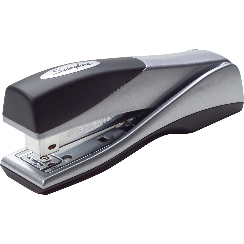 Swingline Optima Grip Stapler - Staples Upto 25 Sheet of 20lb Paper - Holds Upto 210 Staple - Full Strip - Staple Size: 0.25" - Silver - Metal - 1 Each