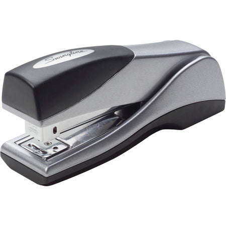 Swingline Optima Grip Compact Stapler - Staples Upto 25 Sheet of 20lb Paper - Holds Upto 105 Staple - Half Strip - Staple Size: 0.25" - Silver - Metal - 1 Each