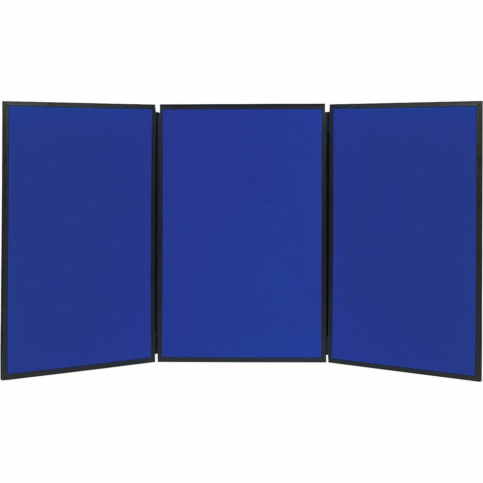Quartet Show-It! 3-sided Display System - 36" Board Height x 72" Board Width - Gray Fabric, Blue Surface - Dual Sided, Lightweight, Resilient, Durable, Tackable - 3 - 1 Each