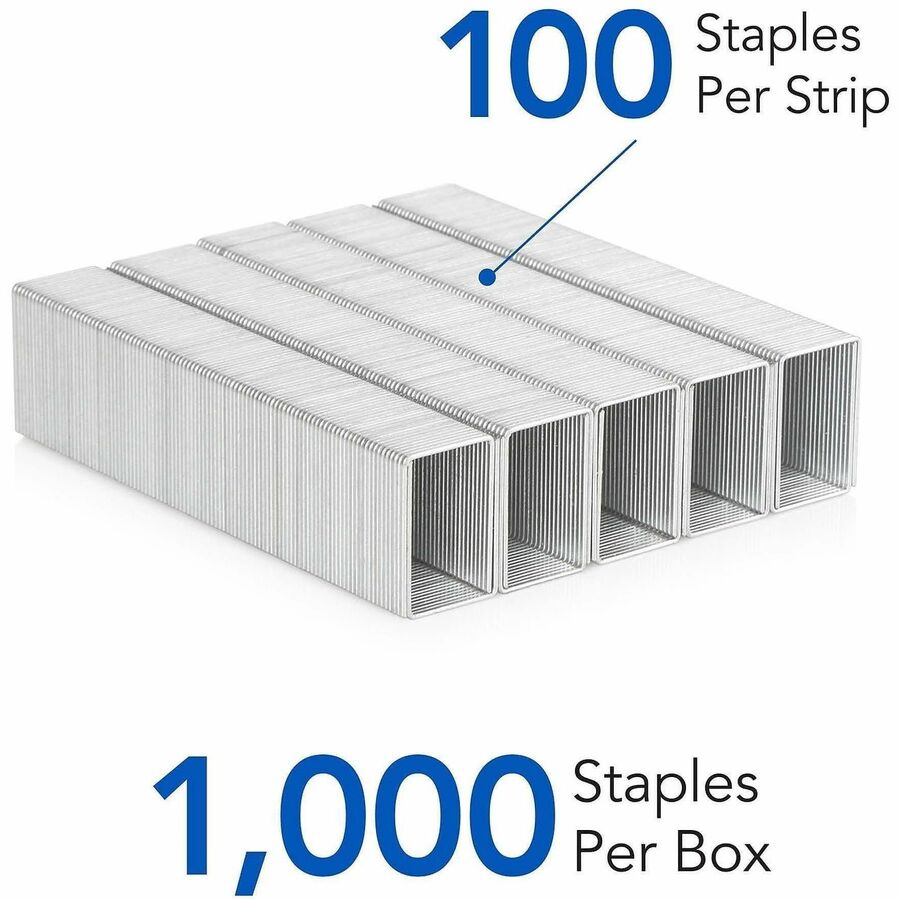 Swingline Premium Heavy-Duty Staples - Heavy Duty - 3/4" Leg - Holds 160 Sheet(s) - for Paper - Chisel Point - Silver - 100 Per Strip - 1000 / Box