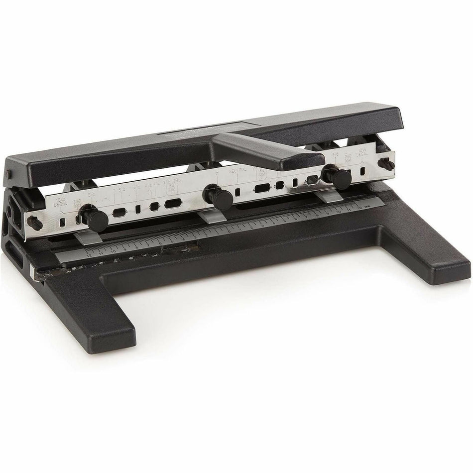 Swingline Heavy-Duty Punch - 7 Punch Head(s) - 40 Sheet - 9/32" Punch Size - Black