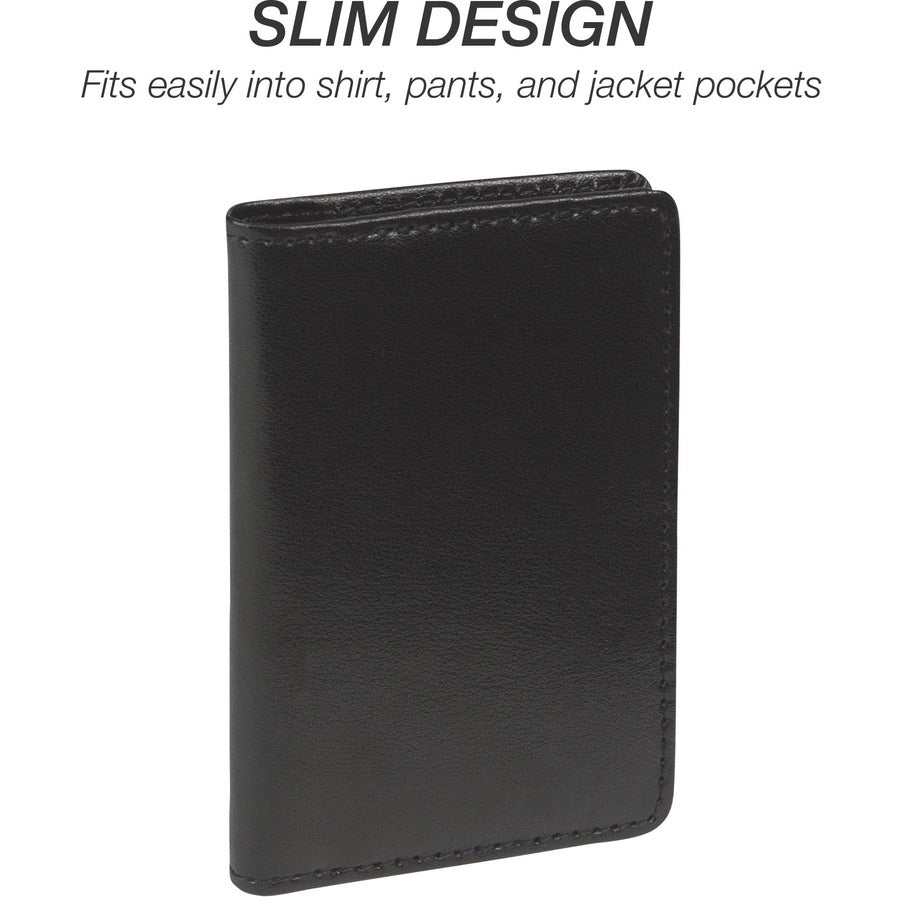 Samsill Regal Carrying Case (Wallet) Business Card - Black - Alternate-Image2