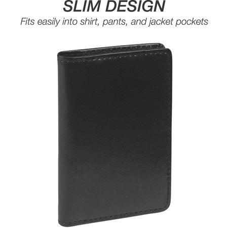 Samsill Regal Carrying Case (Wallet) Business Card - Black - Alternate-Image2
