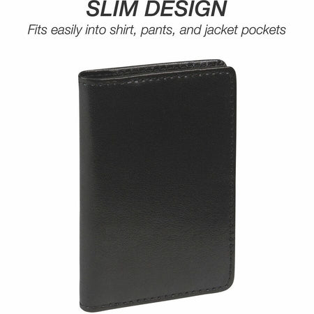 Samsill Regal Carrying Case (Wallet) Business Card - Black - Front