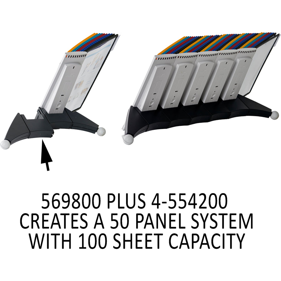 DURABLE Sherpa Desk Extension - 10 Panels - Support Letter 8.50" x 11" Media - 1 Each