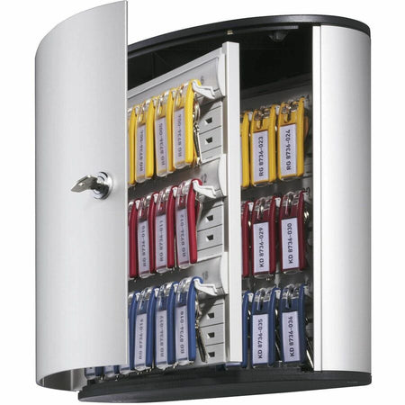 DURABLE 36 Key Brushed Aluminum Cabinet - Left