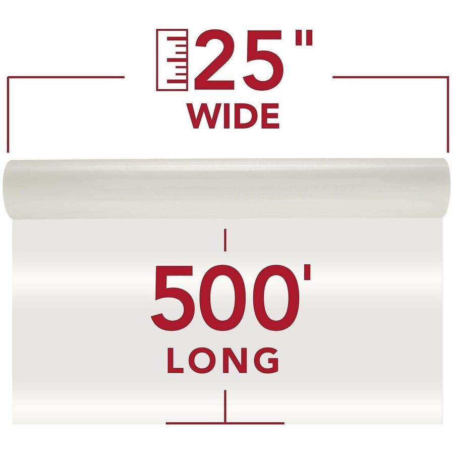 GBC NAP I Standard Laminating Roll Film - Laminating Pouch/Sheet Size: 25" Width x 500 ft Length x 1.50 mil Thickness - 1" Core - Clear - 2 / Box