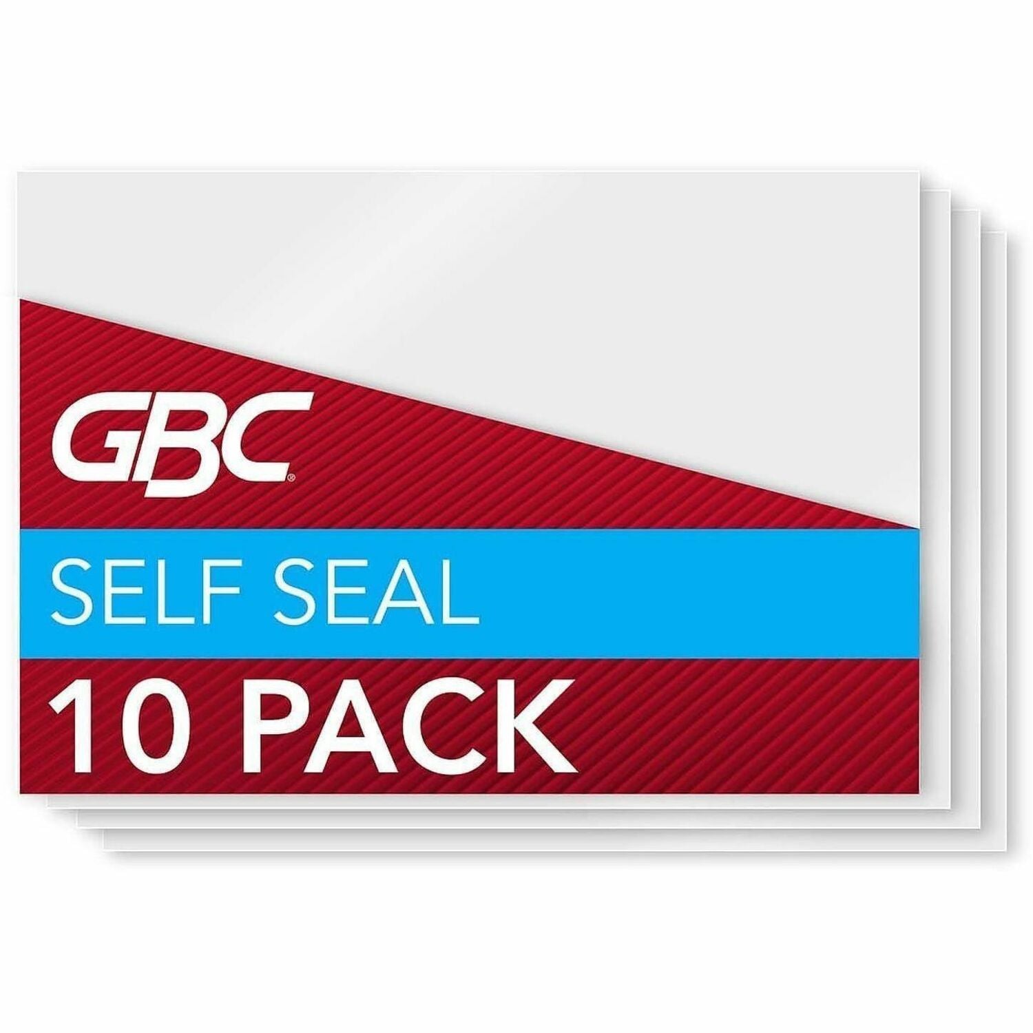 GBC Self-Sealing ID Badge Laminating Pouches - Laminating Pouch/Sheet Size: 2.94" Width x 4.12" Length x 8 mil Thickness - Glossy - for ID Badge, Document, Photo - Self-adhesive, Easy Peel, Durable - Clear - 10 / Pack