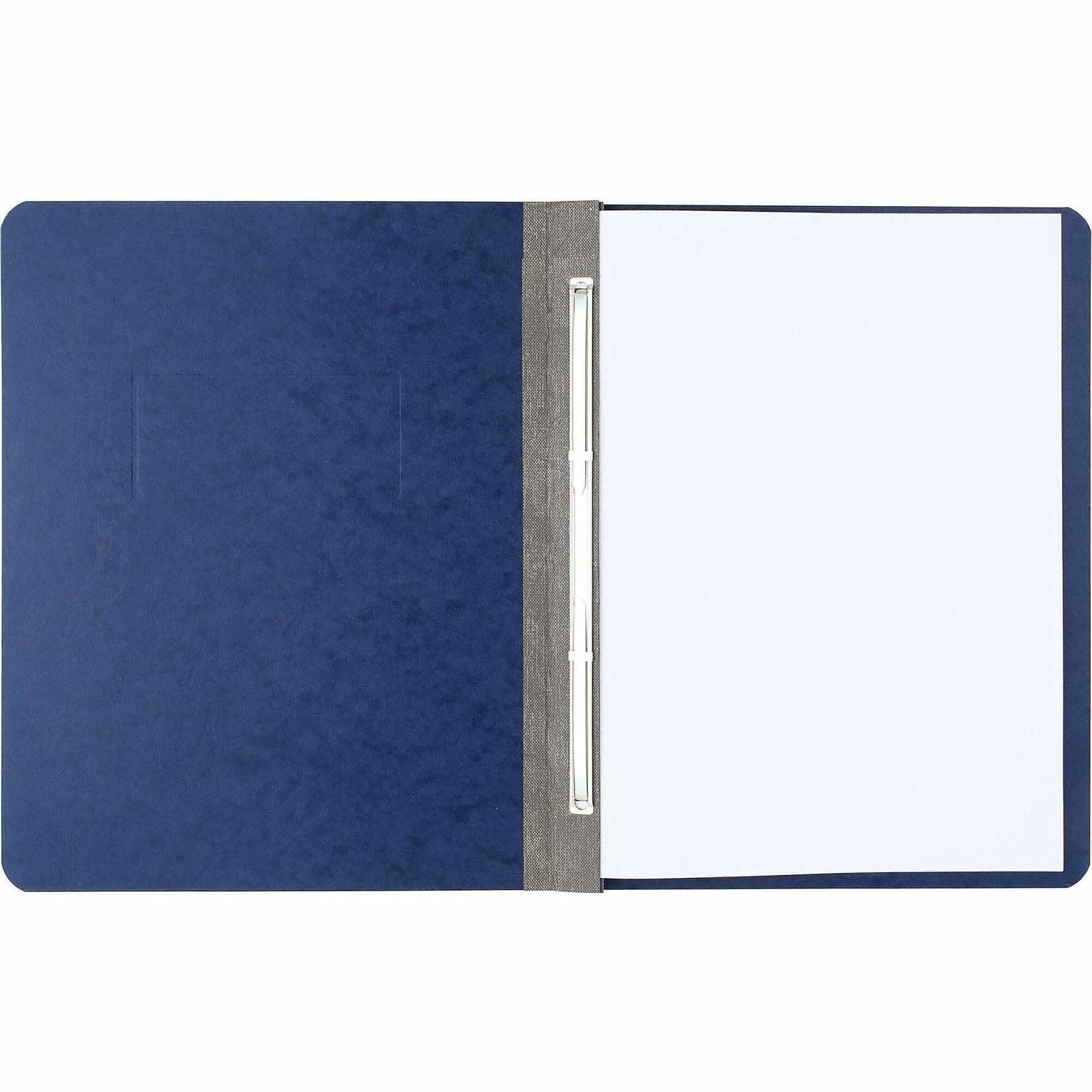 ACCO Presstex Letter Recycled Report Cover - 3" Folder Capacity - 8 1/2" x 11" - 20 pt. - Dark Blue - 30% Recycled - 1 Each