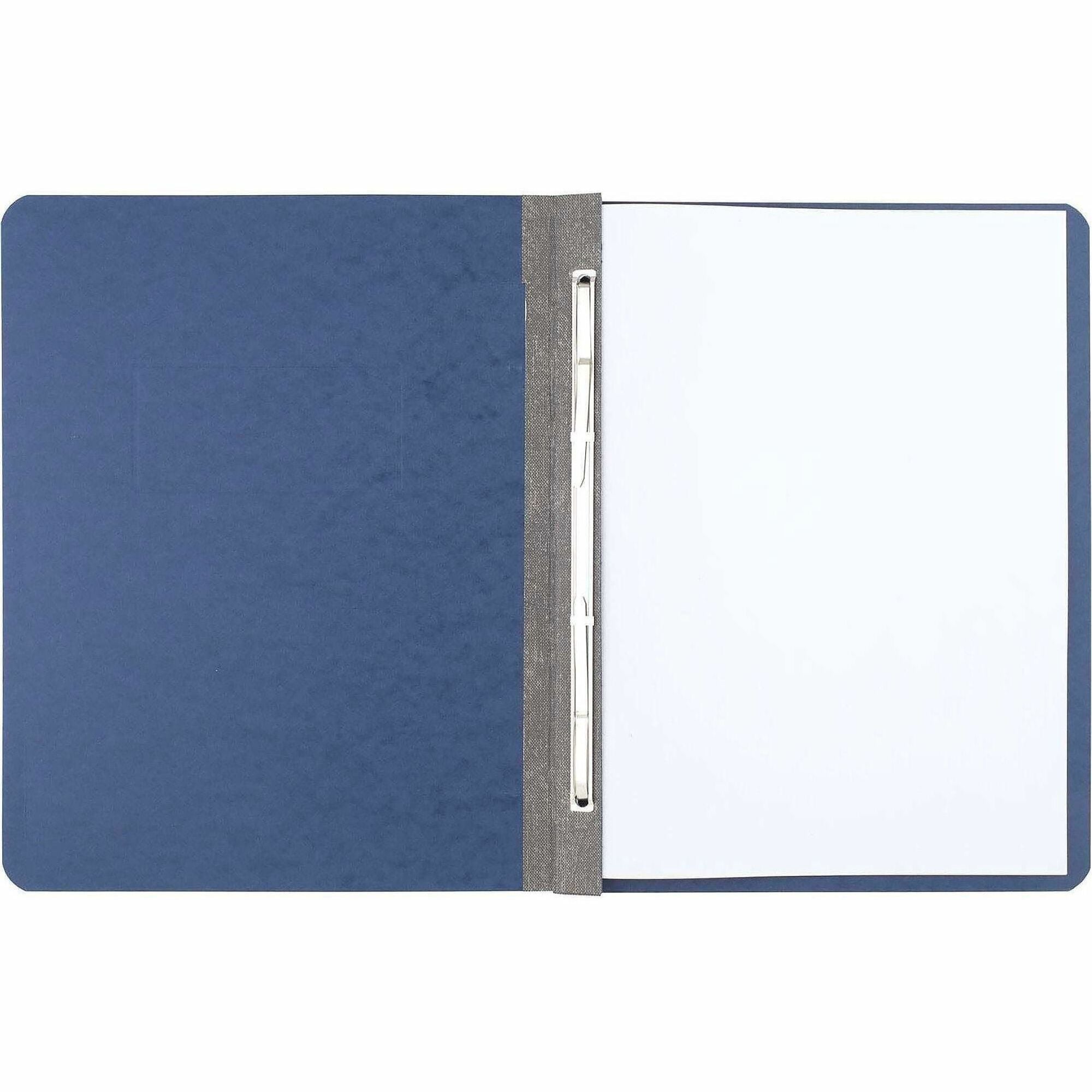 ACCO Letter Recycled Report Cover - 3" Folder Capacity - 8 1/2" x 11" - 20 pt. - Dark Blue - 30% Recycled - 1 Each