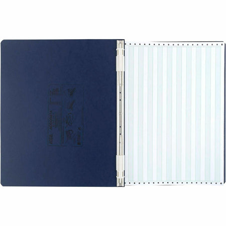 ACCO PRESSTEX Unburst Sheet Covers - 6" Binder Capacity - Fanfold - 11" x 14 7/8" Sheet Size - Dark Blue - Recycled - Retractable Filing Hooks, Hanging System, Moisture Resistant, Water Resistant - 1 Each