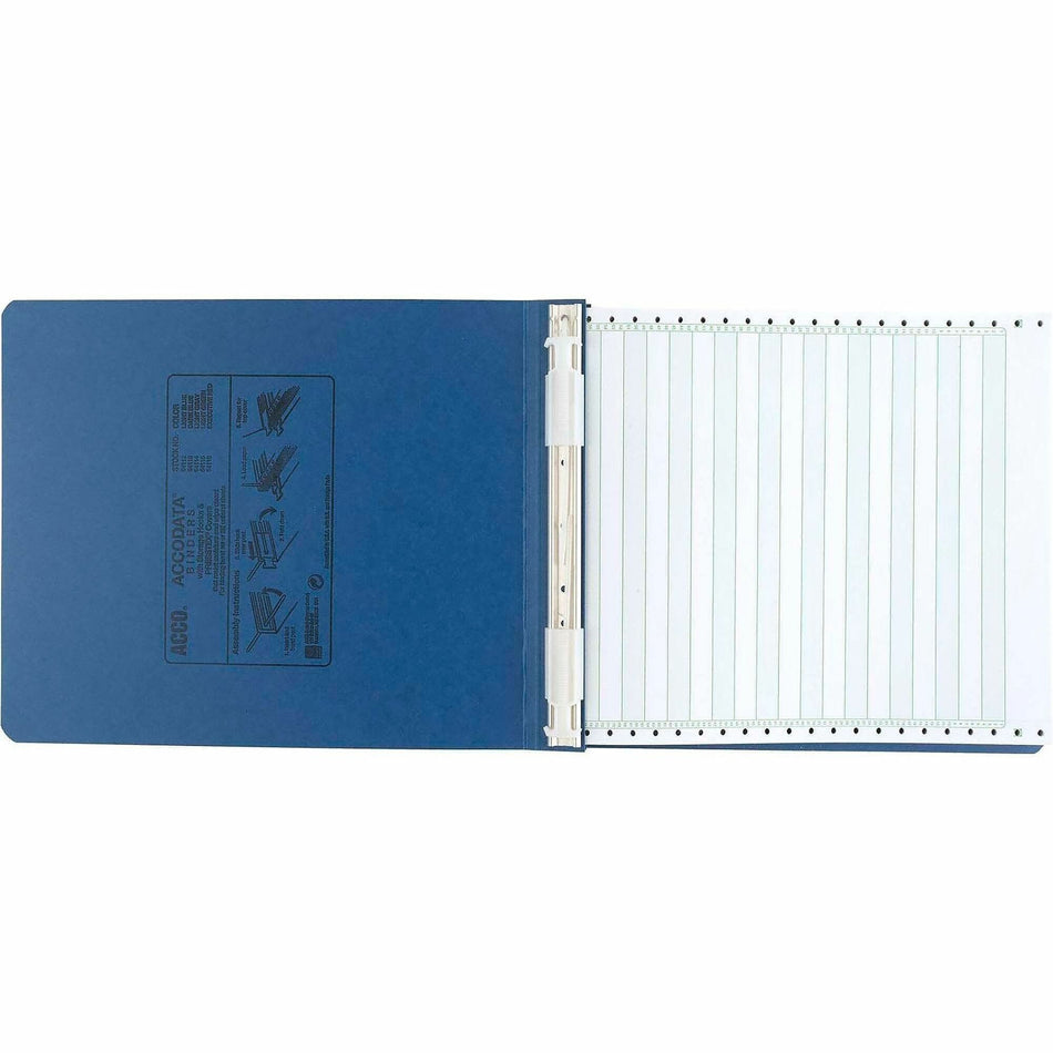 ACCO PRESSTEX Unburst Sheet Covers - 6" Binder Capacity - 9 1/2" x 11" Sheet Size - Light Blue - Recycled - Retractable Filing Hooks, Hanging System, Moisture Resistant, Water Resistant - 1 Each