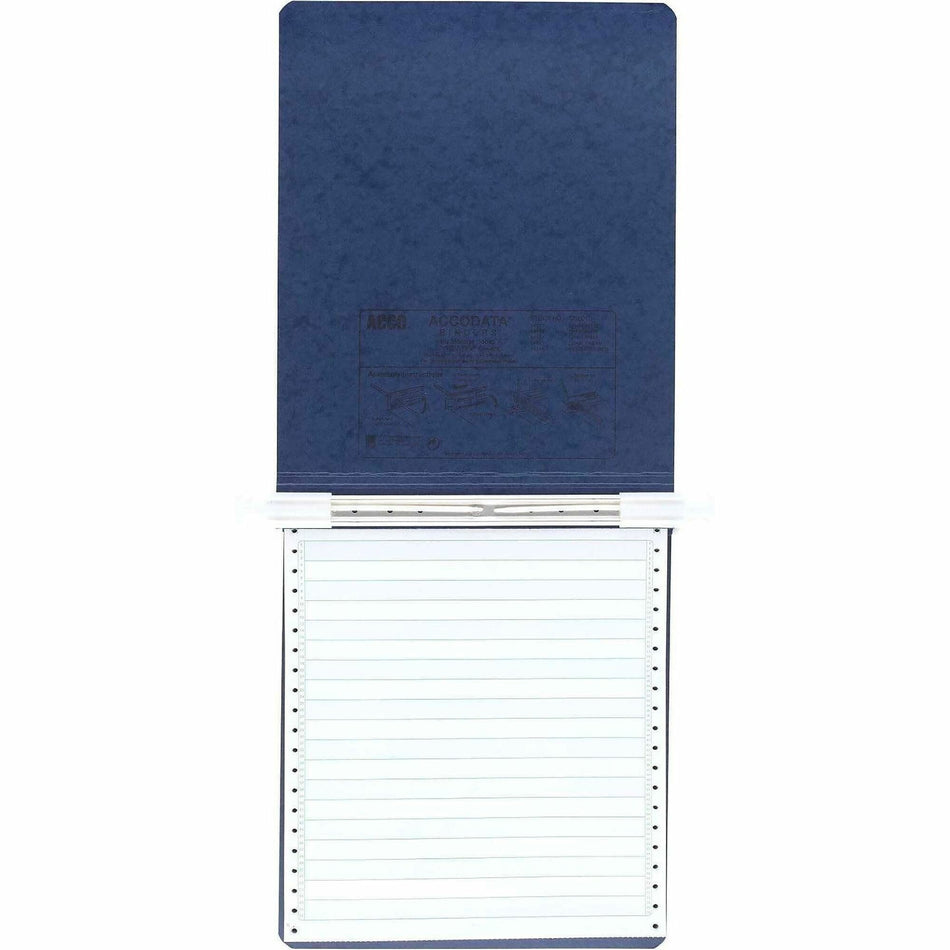 ACCO PRESSTEX Unburst Sheet Covers - 6" Binder Capacity - 9 1/2" x 11" Sheet Size - Dark Blue - Recycled - Retractable Filing Hooks, Hanging System, Moisture Resistant, Water Resistant - 1 Each