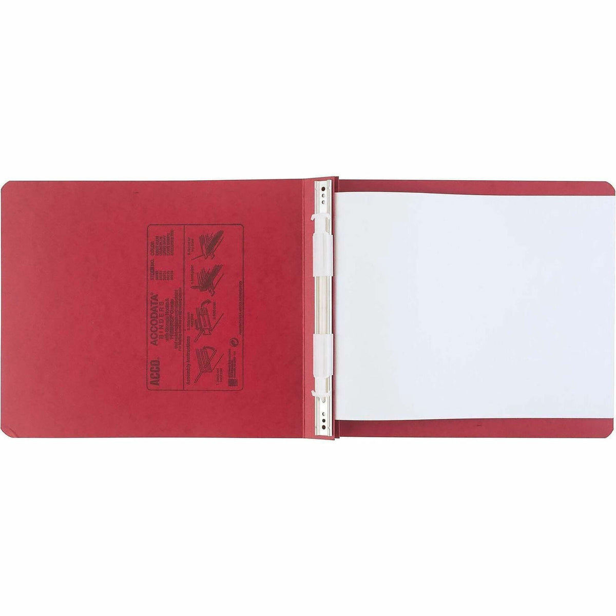 ACCO PRESSTEX Unburst Sheet Covers - 6" Binder Capacity - 9 1/2" x 11" Sheet Size - Executive Red - Recycled - Retractable Filing Hooks, Hanging System, Moisture Resistant, Water Resistant - 1 Each