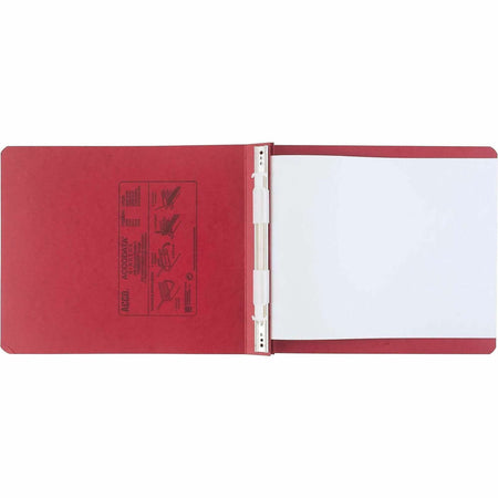 ACCO PRESSTEX Unburst Sheet Covers - 6" Binder Capacity - 9 1/2" x 11" Sheet Size - Executive Red - Recycled - Retractable Filing Hooks, Hanging System, Moisture Resistant, Water Resistant - 1 Each