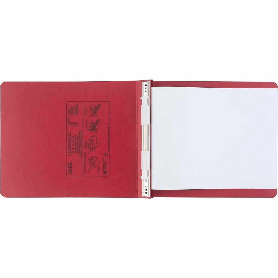 ACCO PRESSTEX Unburst Sheet Covers - 6" Binder Capacity - 9 1/2" x 11" Sheet Size - Executive Red - Recycled - Retractable Filing Hooks, Hanging System, Moisture Resistant, Water Resistant - 1 Each