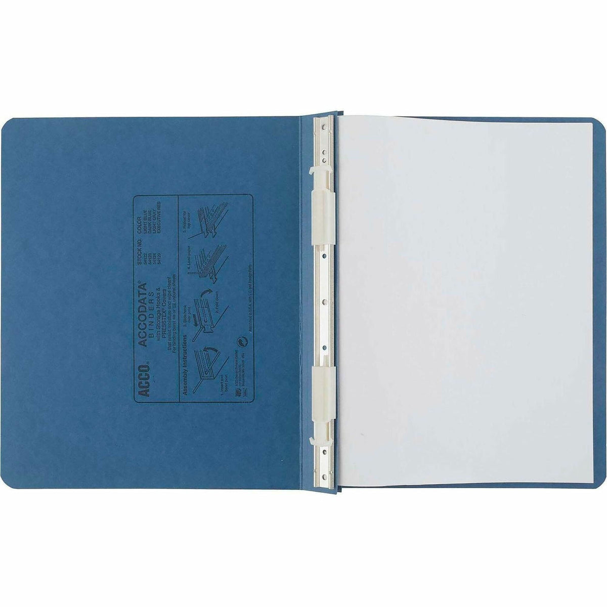 ACCO Presstex Storage Hook Data Binders - 6" Binder Capacity - Letter - 8 1/2" x 11" Sheet Size - Light Blue - Recycled - Retractable Filing Hooks, Hanging System, Moisture Resistant, Water Resistant - 1 Each