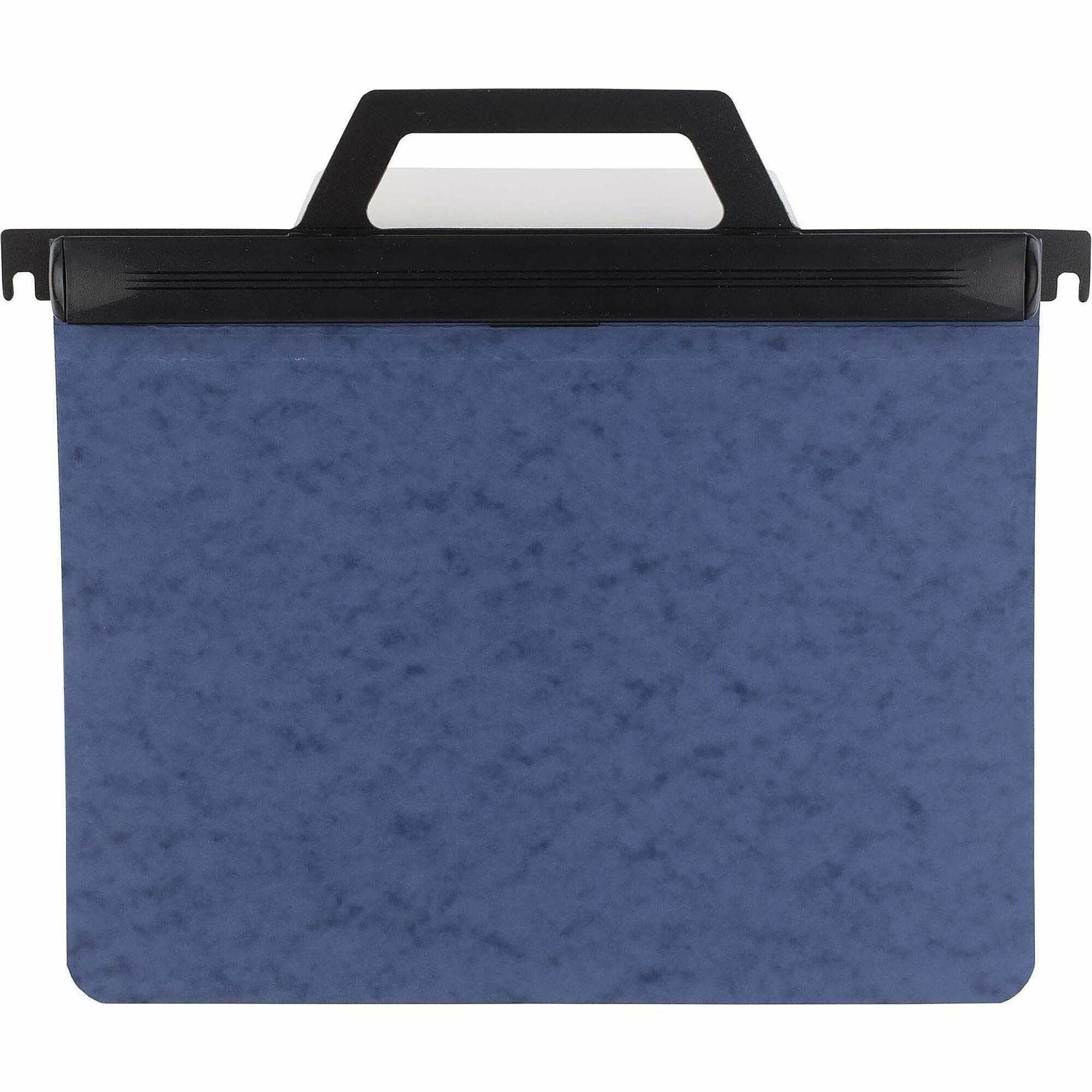 ACCO Expandable Data Binder - Retractable Hooks - 6" Binder Capacity - Letter - 8 1/2" x 11" Sheet Size - 1500 Sheet Capacity - Pressboard - Blue - Recycled - Retractable, Handle, Spine Label, Durable, Retractable Storage Hooks, Expandable - 1 Each