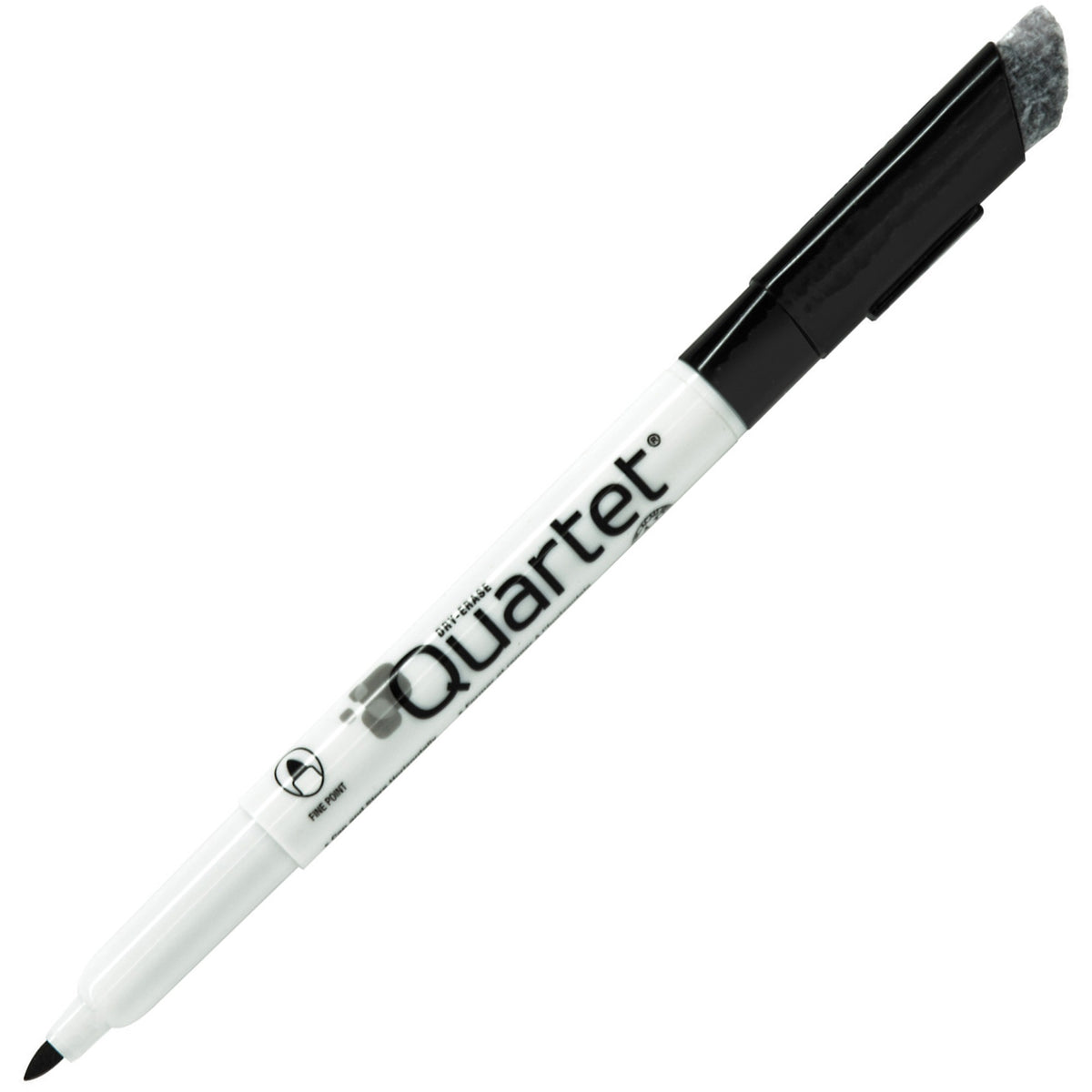 Quartet Classic Dry-Erase Markers with Eraser Cap - Fine Bullet Marker Point - Black Ink - 1 Dozen