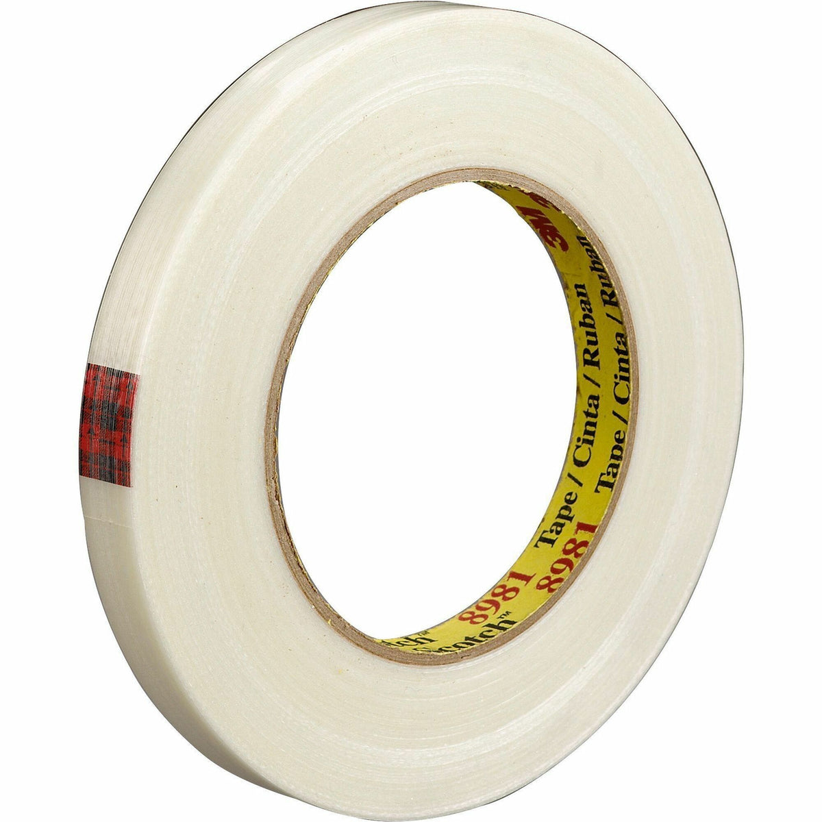 Scotch Premium-Grade Filament Tape - 60 yd Length x 0.75" Width x 6.6 mil Thickness - 3" Core - Clear - Synthetic Rubber - Glass Yarn Backing - Abrasion Resistant, Moisture Resistant, Curl Resistant - For Reinforcing, Banding - 1 Roll