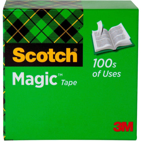 Scotch Magic Tape - 36 yd Length x 0.50" Width - 1" Core - Matte - Clear - Split Resistant, Tear Resistant - For Mending, Splicing - 1 Roll