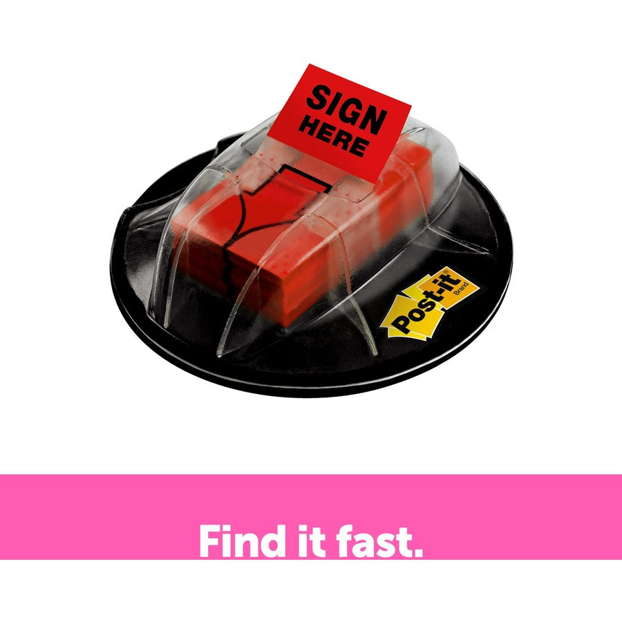 Post-it®  Message Flags - 1" x 1.75" Flag - 200 Flag Capacity - Red