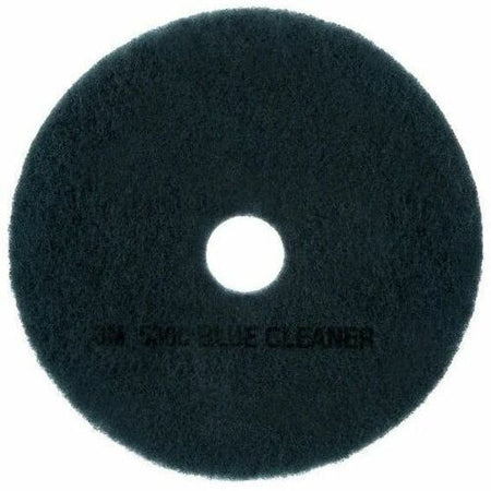 3M Blue Cleaner Pad 5300 - 17" Diameter - Scrubbing - Polyester Fiber, Nylon - Blue - 5 / Carton