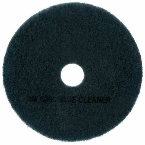3M Blue Cleaner Pad 5300 - 17" Diameter - Scrubbing - Polyester Fiber, Nylon - Blue - 5 / Carton