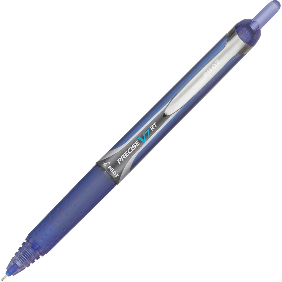 Pilot Precise V7 RT Fine Premium Retractable Rolling Ball Pens - 0.7 mm Fine Pen Point - Refillable - Retractable - Blue Ink - Water Based - Blue Barrel - 1 Dozen
