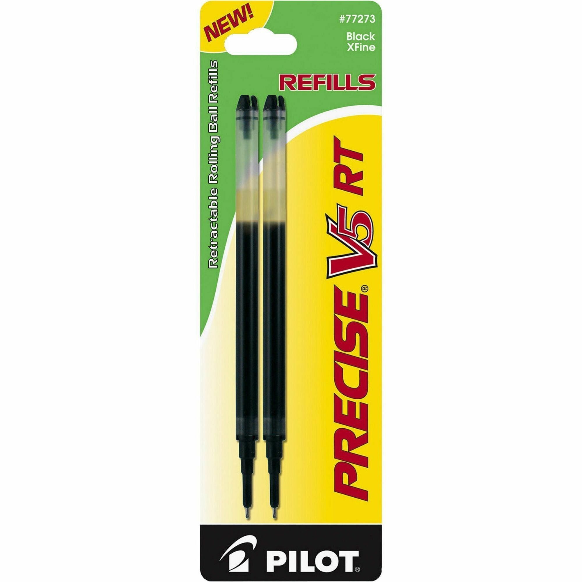 Pilot Precise V5 RT Premium Rolling Ball Pen Refills - 0.50 mm , Extra Fine Point - Black Ink - 2 / Pack
