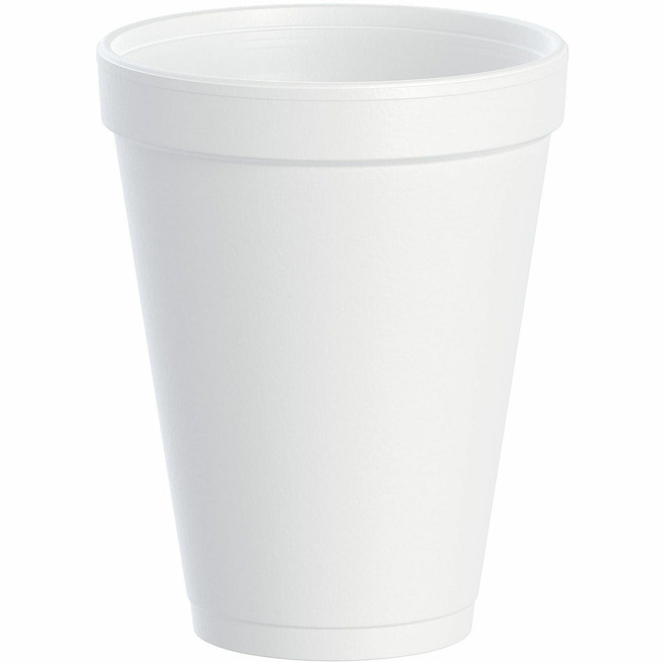 Dart J Cup 12 oz Insulated Foam Cups - 12 fl oz - White - Foam - Coffee, Soft Drink, Hot Cider, Hot Chocolate, Juice, Cappuccino, Tea, Cold Drink - 25/Bag - 40 / Carton