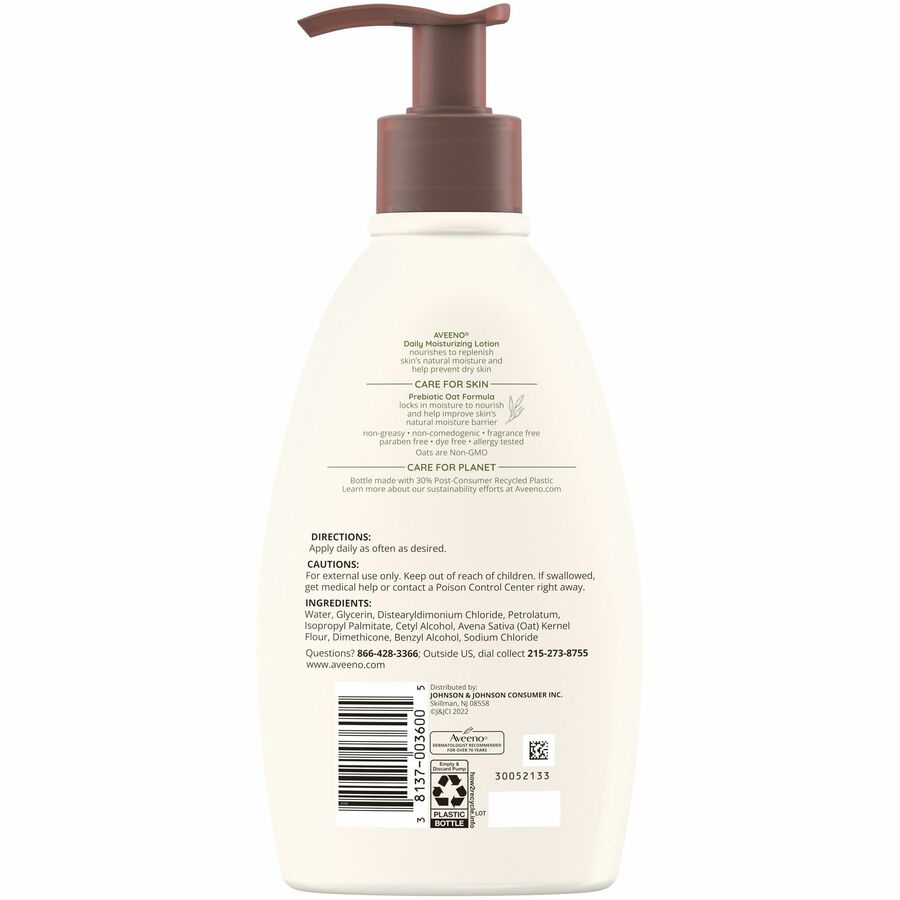 Aveeno&reg; Daily Moisturizing Lotion - Rear