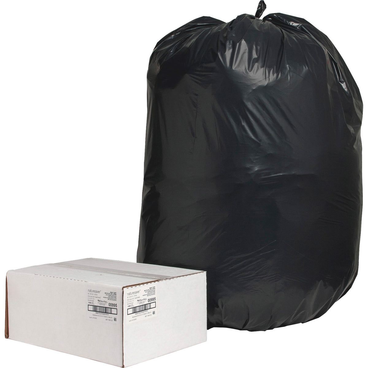 Nature Saver 60 gal Recycled Can Liners - Extra Large Size - Cleaning Supplies - Trash Bags &