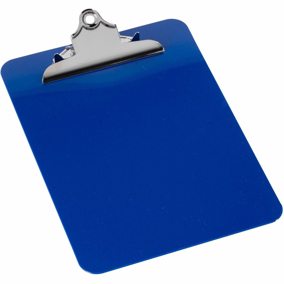 Nature Saver Recycled Plastic Clipboards - 1" Clip Capacity - 8 1/2" x 12" Sheet Size - Heavy Duty - Plastic - Blue - 1 Each